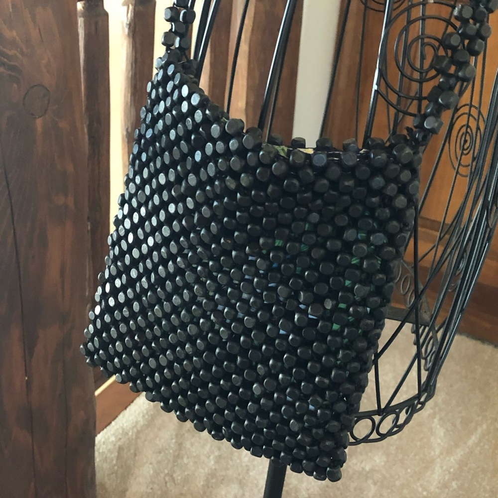Elegant Black Beaded Bag - Picture 5 of 5